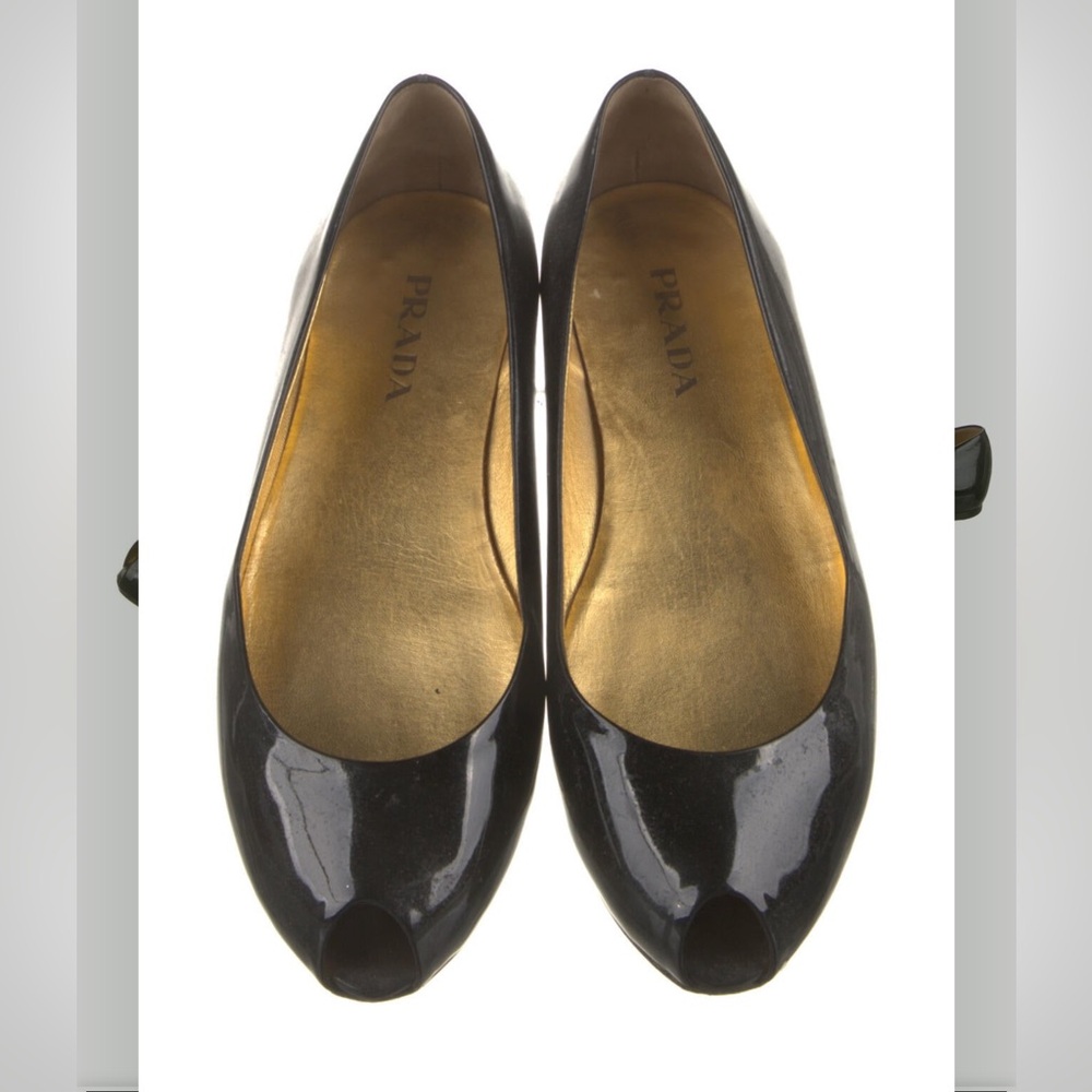 Prada Patent Leather Ballet Flats 7.5